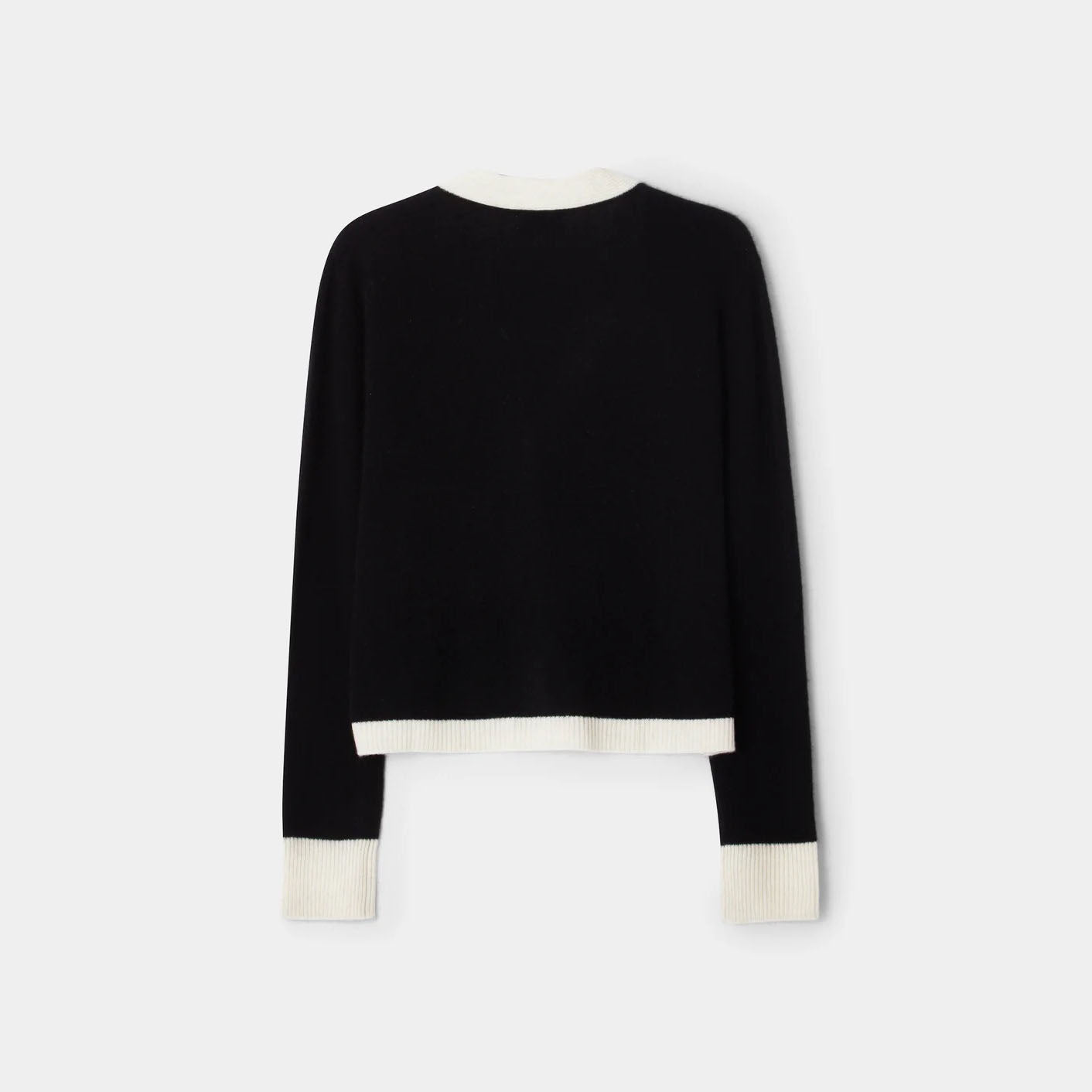 Colourblock Cardigan Black & White