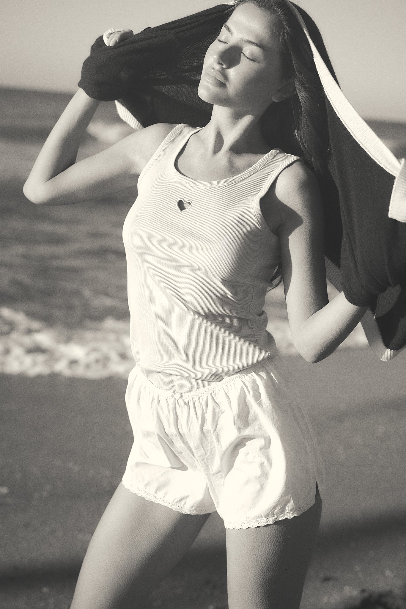 Heart Tank Top White