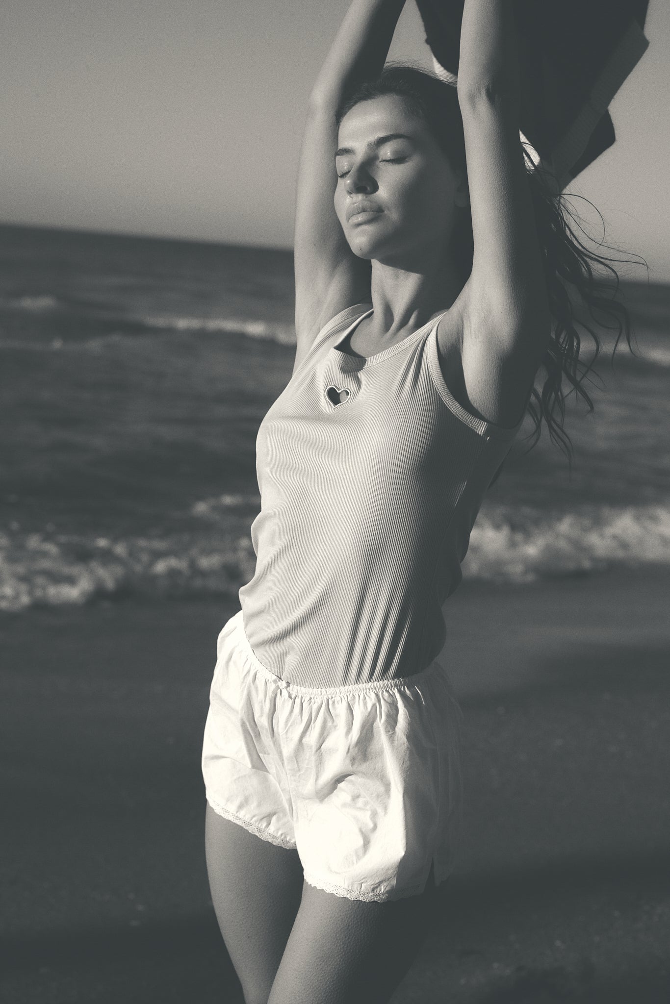 Heart Tank Top Light Blue
