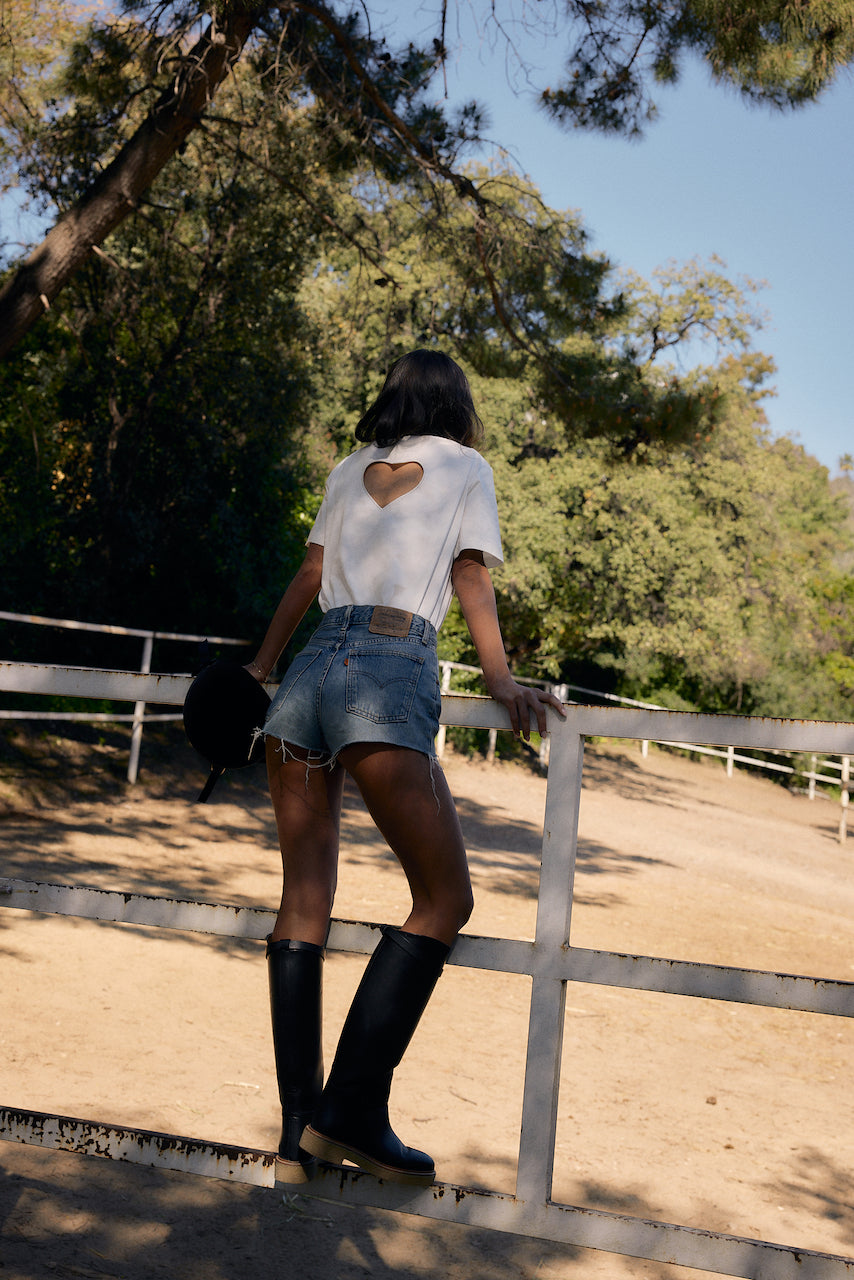 Heart at Back T-shirt White