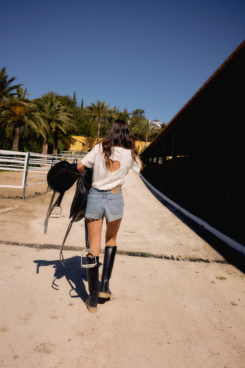 Heart at Back T-shirt White