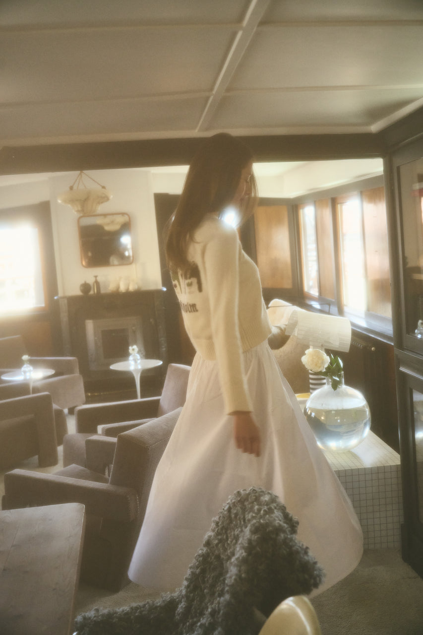 City Sweater - Stockholm Intarsia white