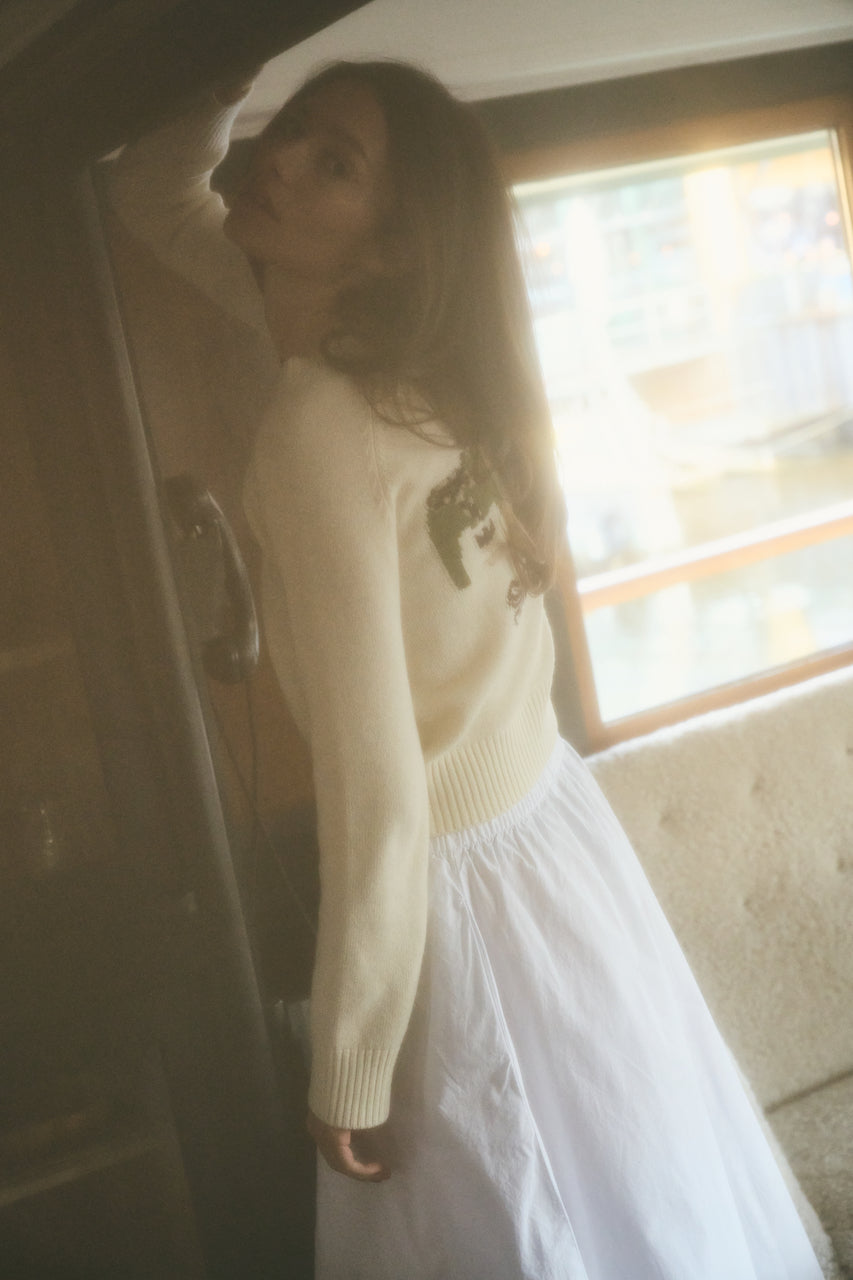 City Sweater - Stockholm Intarsia white