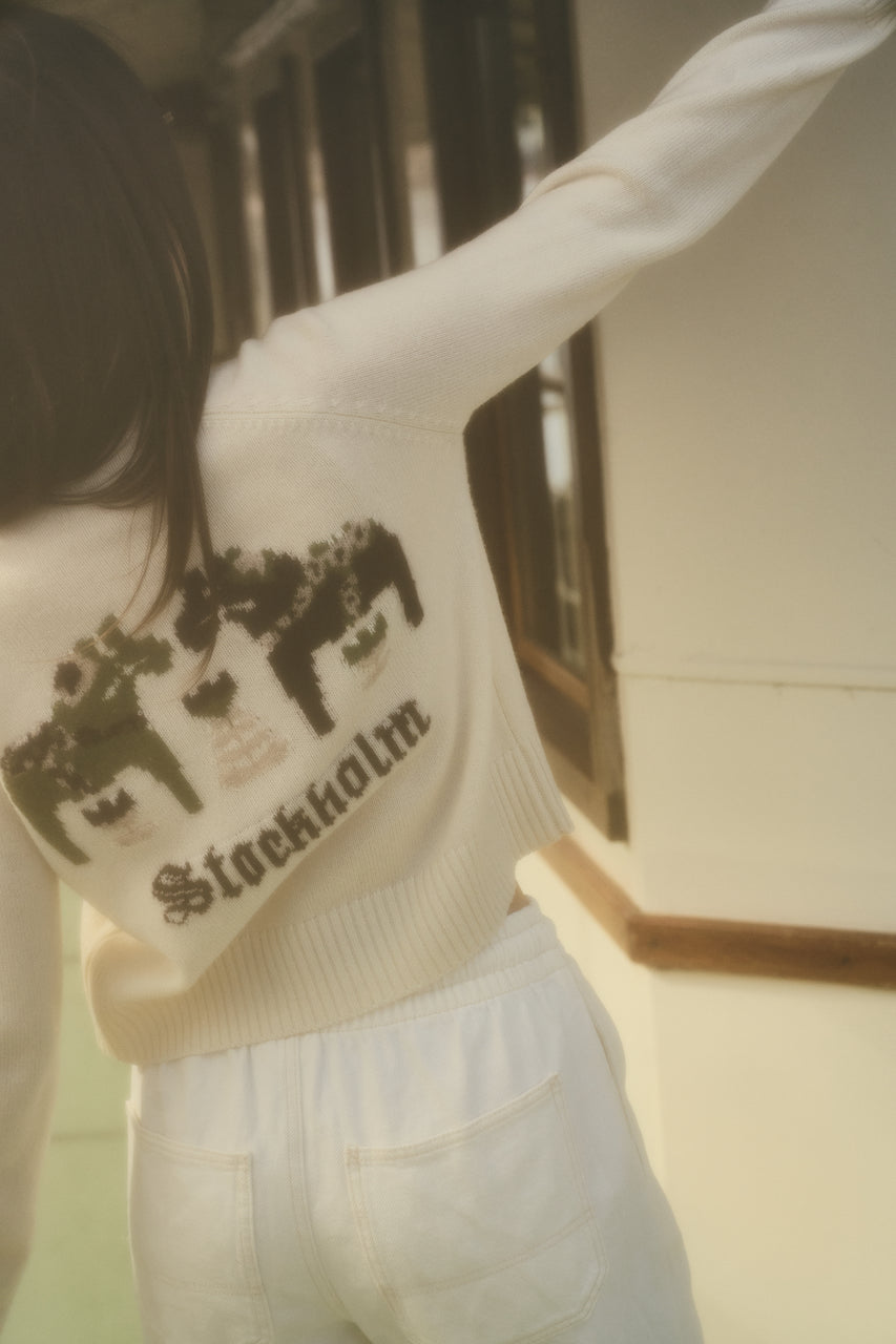 City Sweater - Stockholm Intarsia white