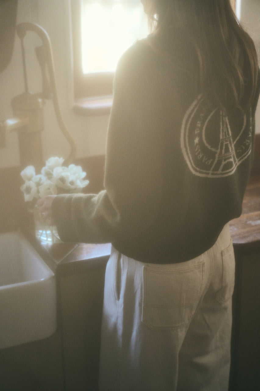 City Sweater - Paris Intarsia Green