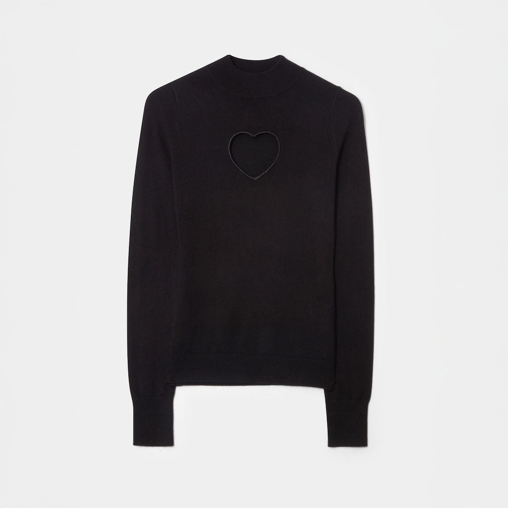Heart sweater Black