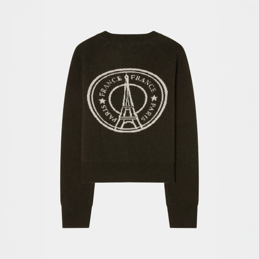 City Sweater - Paris Intarsia Green
