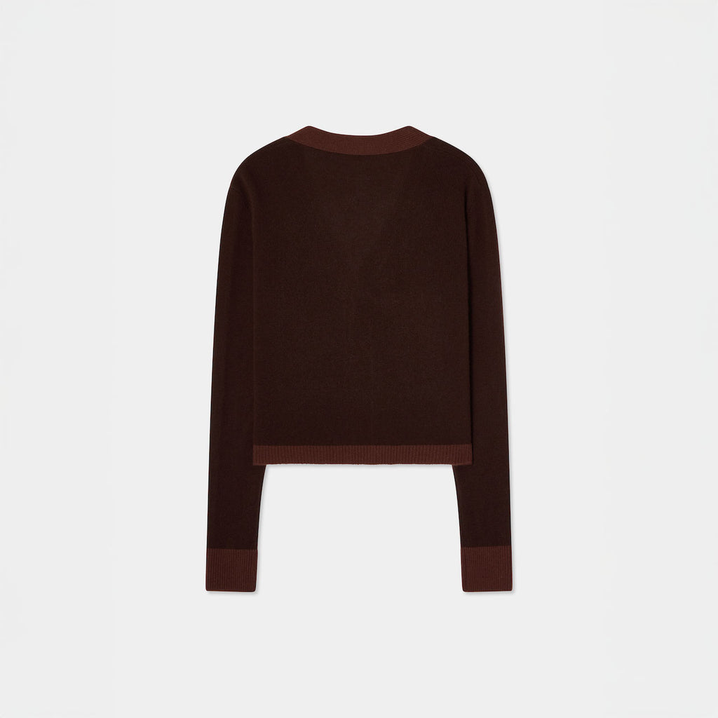 Colourblock Cardigan Brown & Brown