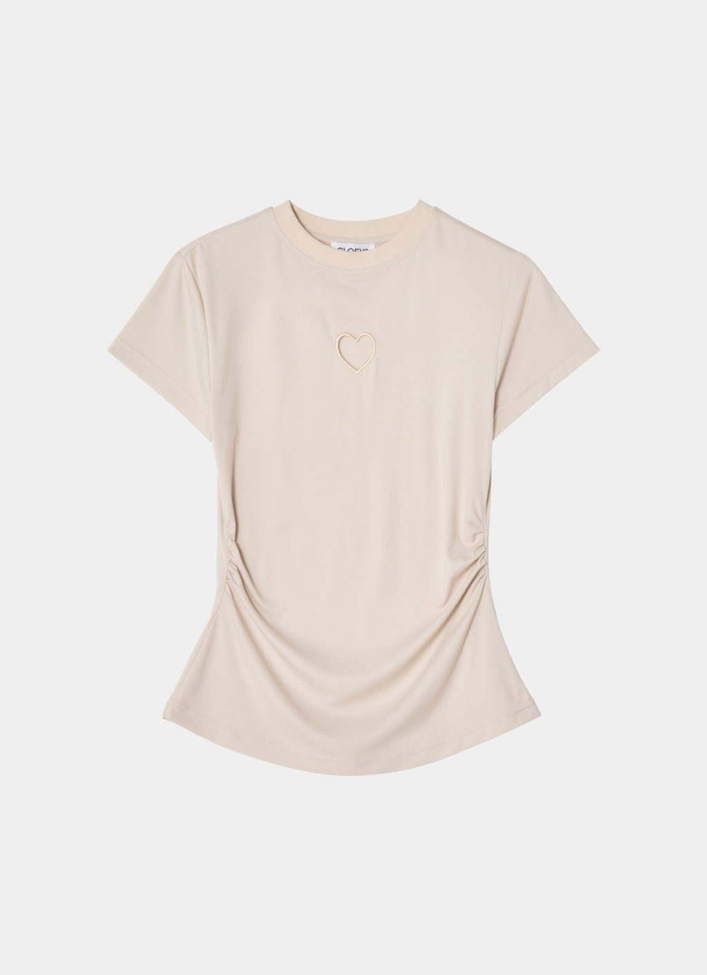 Tight fitted t-shirt beige