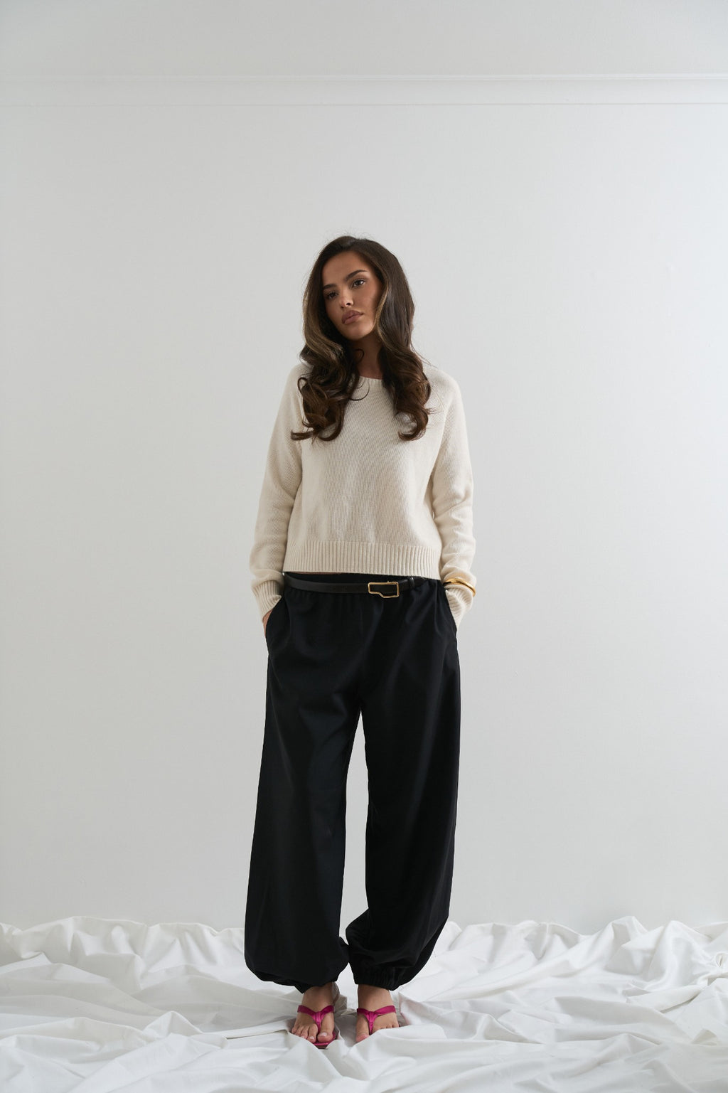 City Sweater - Stockholm Intarsia white