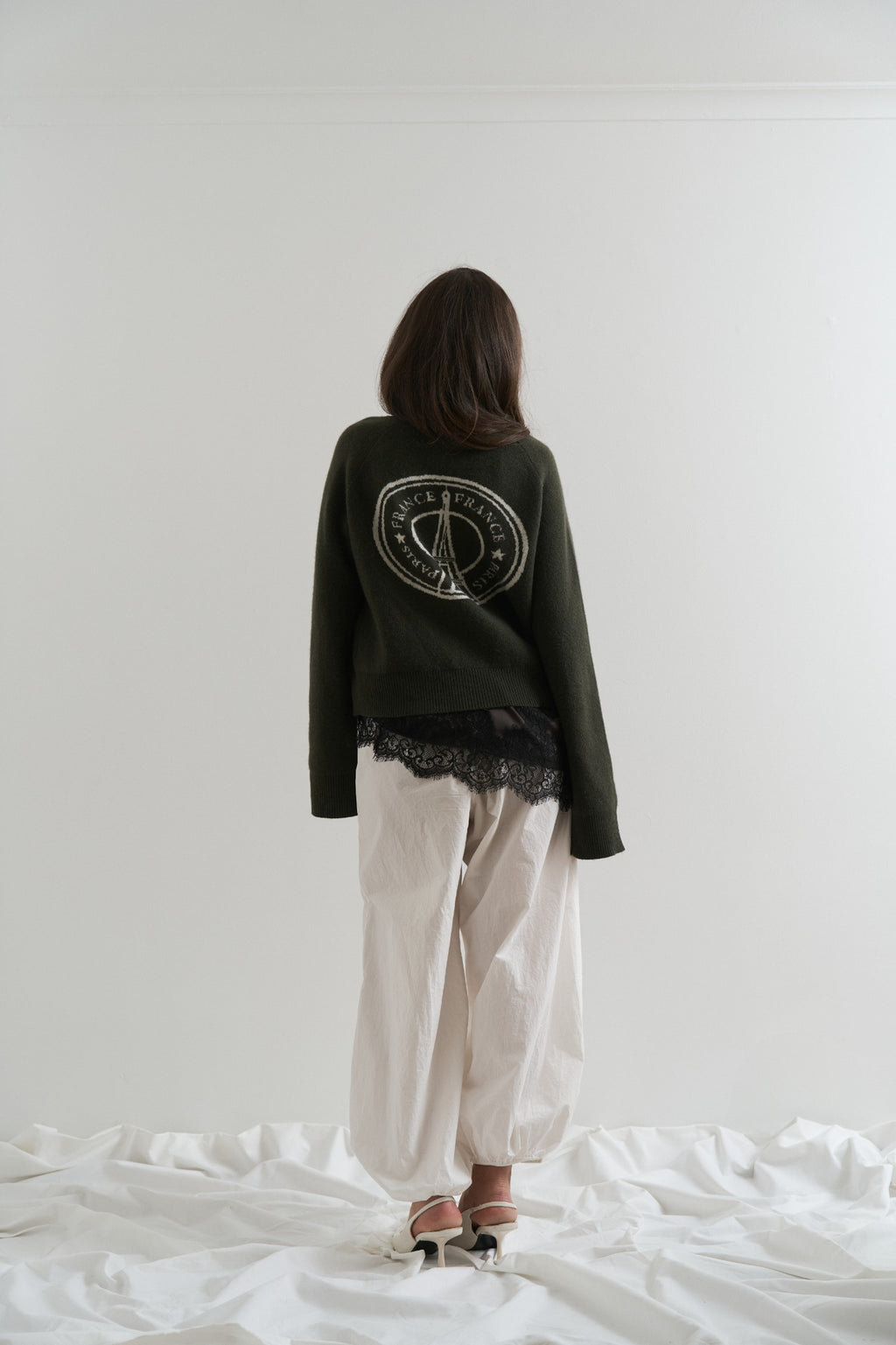 City Sweater - Paris Intarsia Green