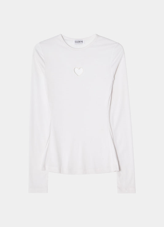 Tight long sleeve white