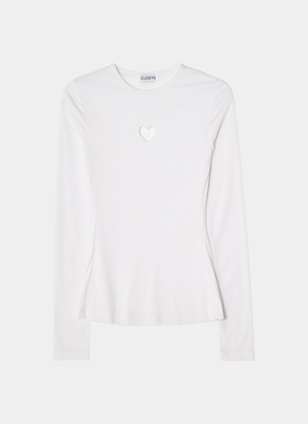 Tight long sleeve white