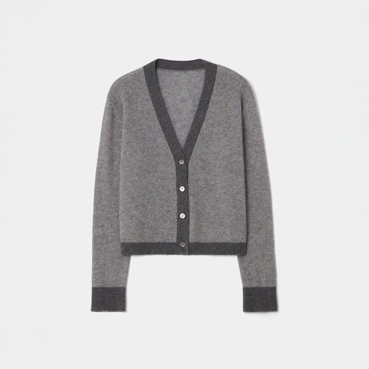 Colourblock Cardigan Grey & Grey
