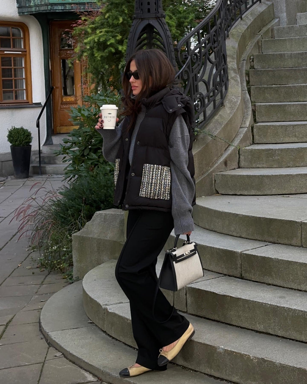 Tweed Puffer Jacket and Vest