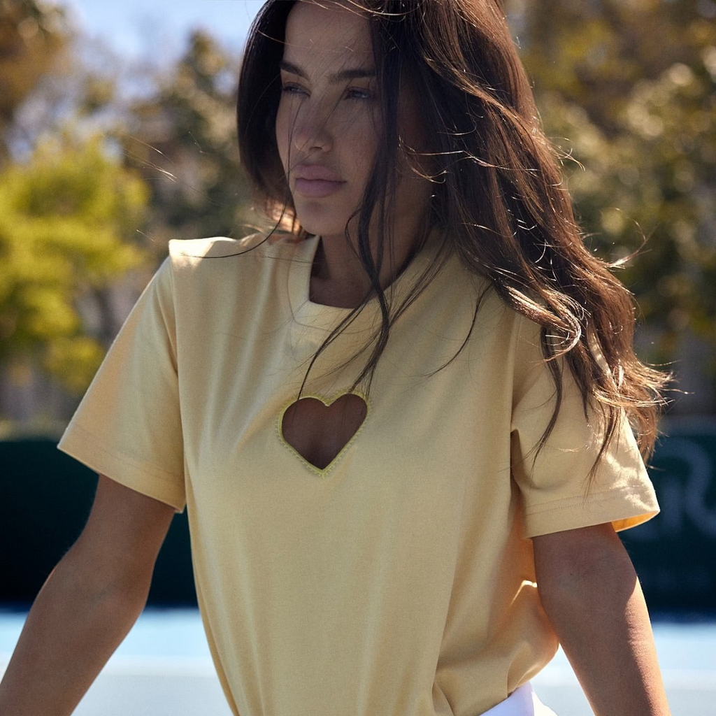 Heart T-shirt Yellow
