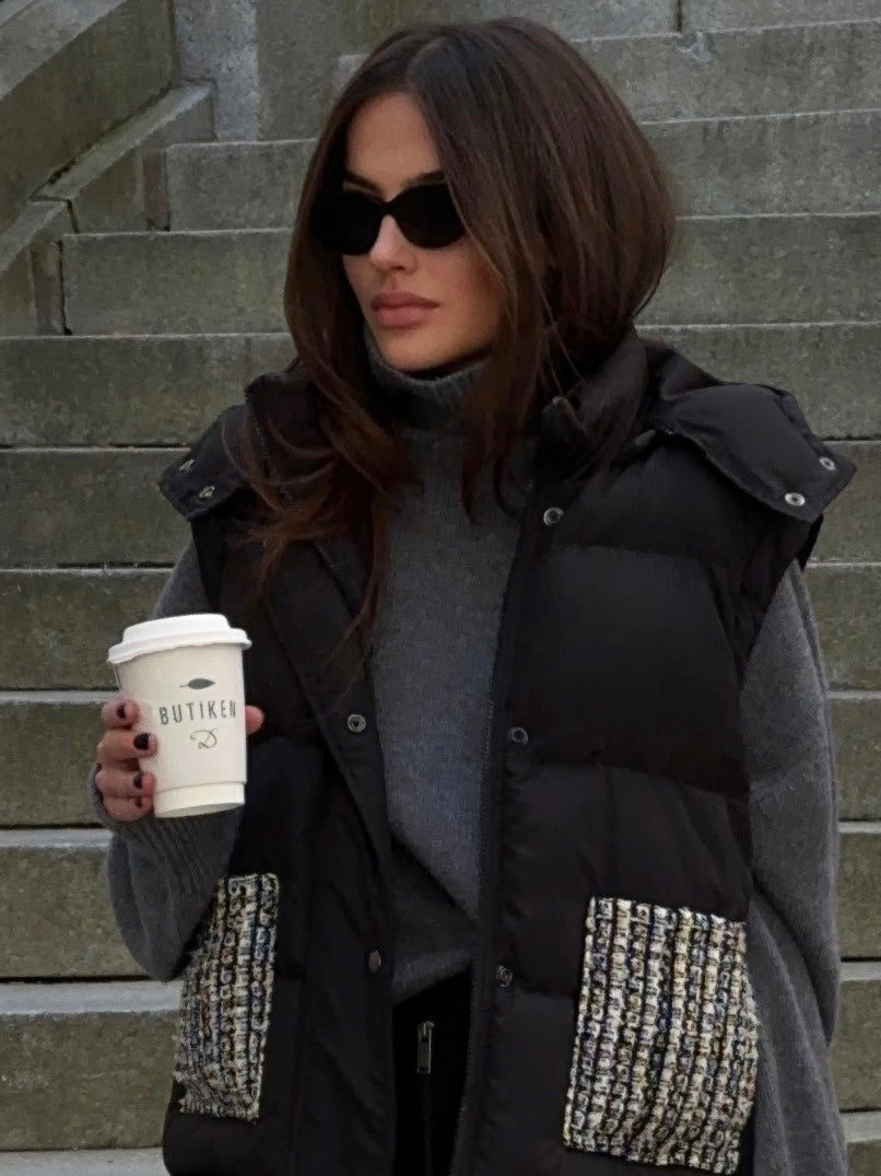 Tweed Puffer Jacket and Vest