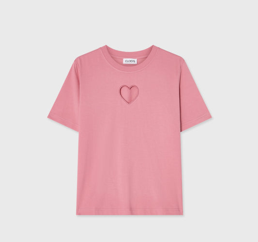 Heart T-shirt Pink