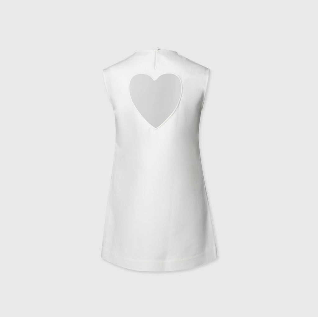 Heart cut out Dress White