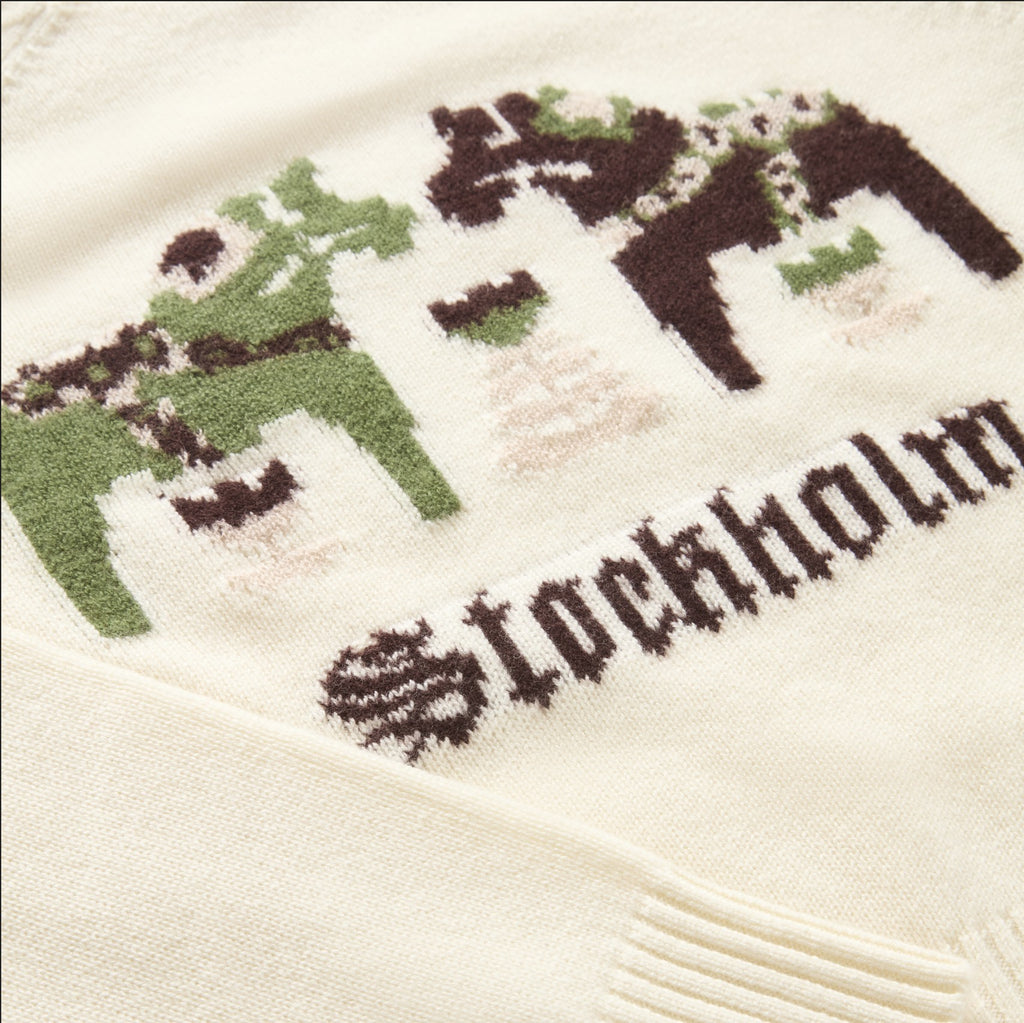 City Sweater - Stockholm Intarsia white