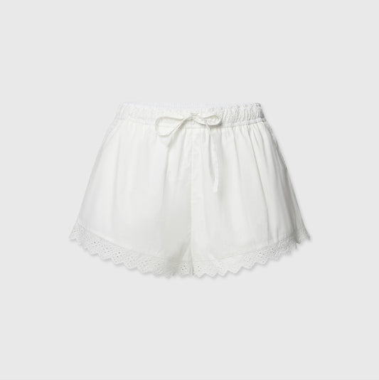 Broderie Shorts White