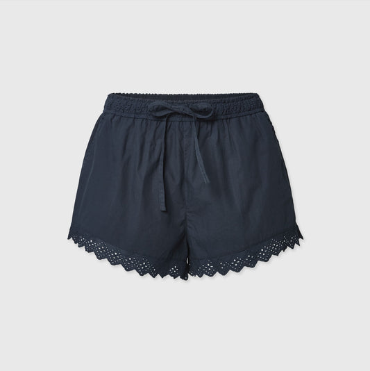 Broderie Shorts Navy