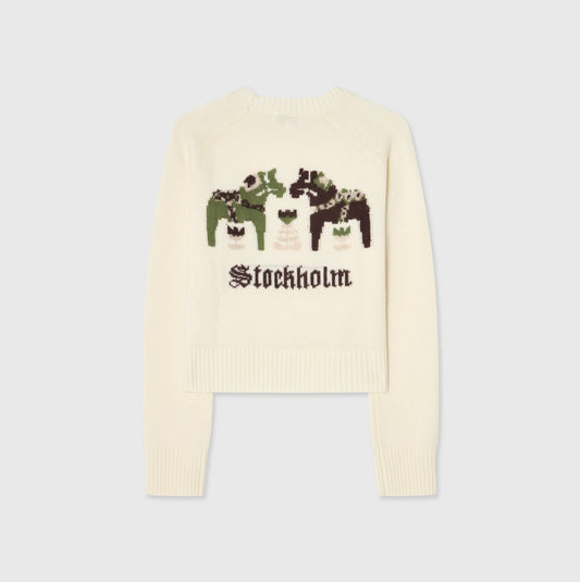 City Sweater - Stockholm Intarsia white