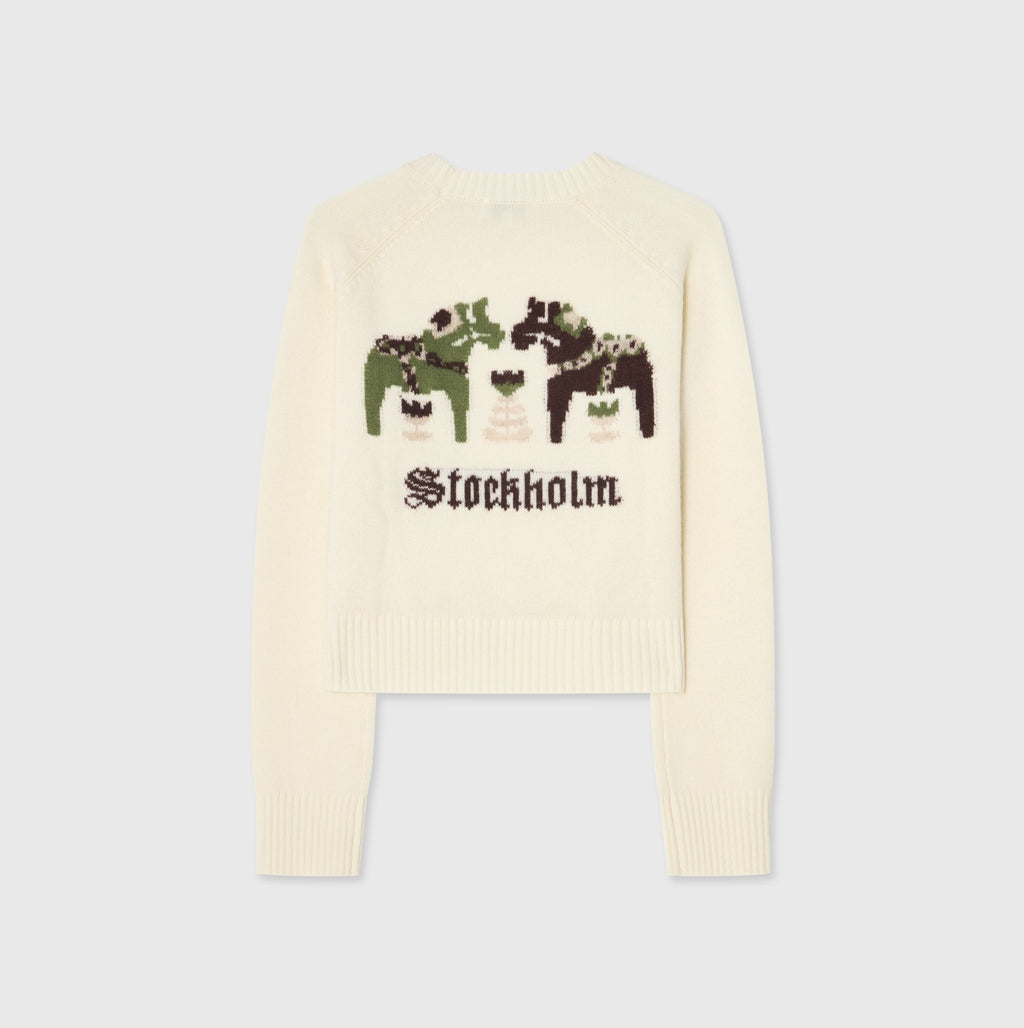 City Sweater - Stockholm Intarsia white