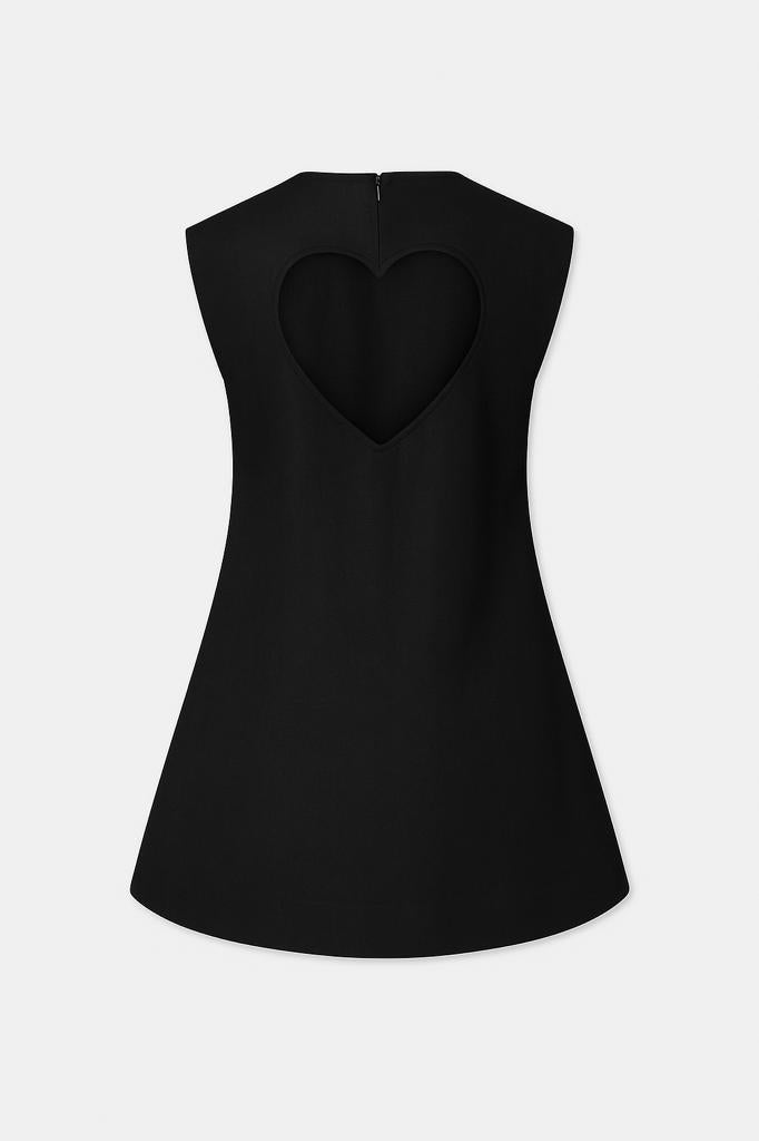 Heart cut out Dress Black