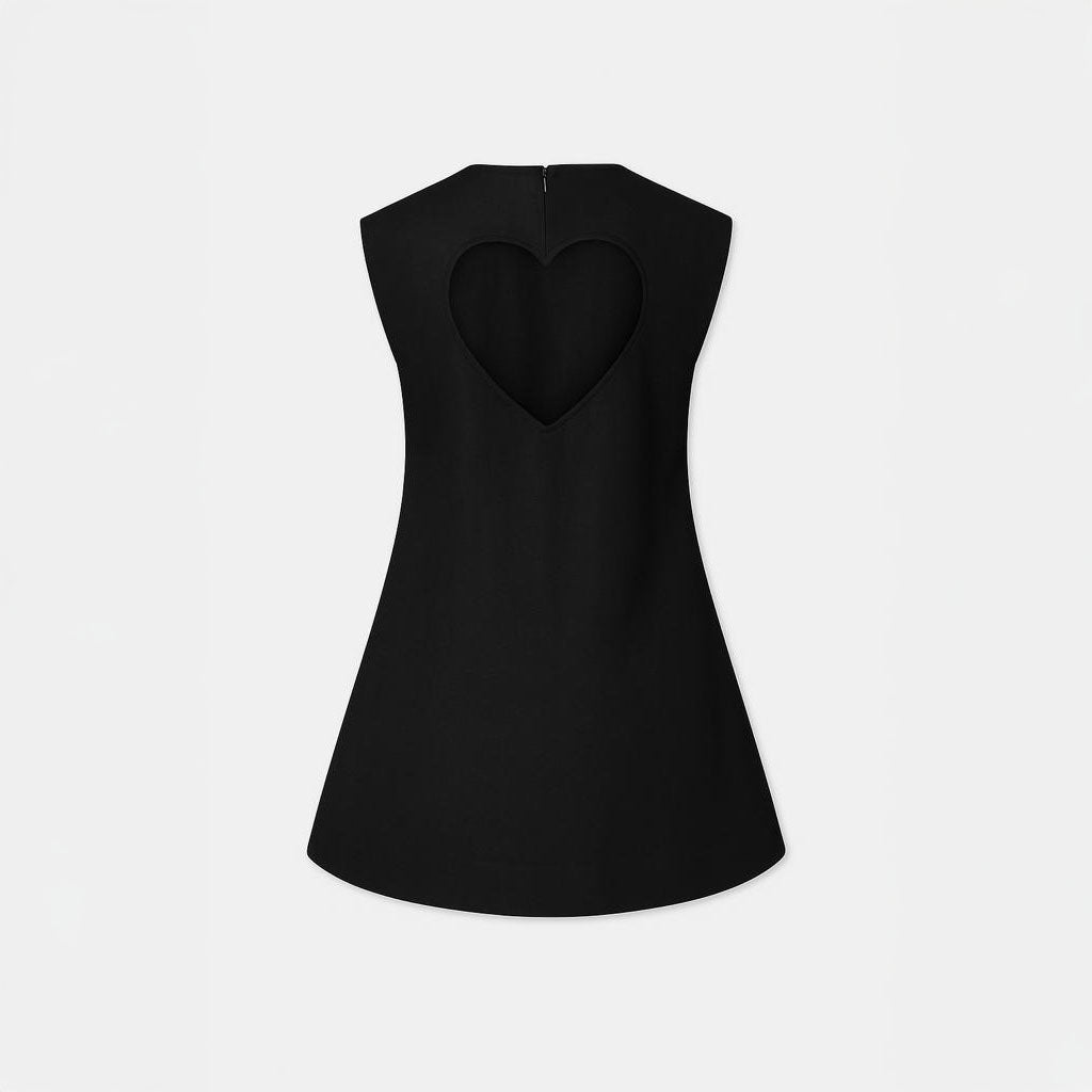 Heart cut out Dress Black