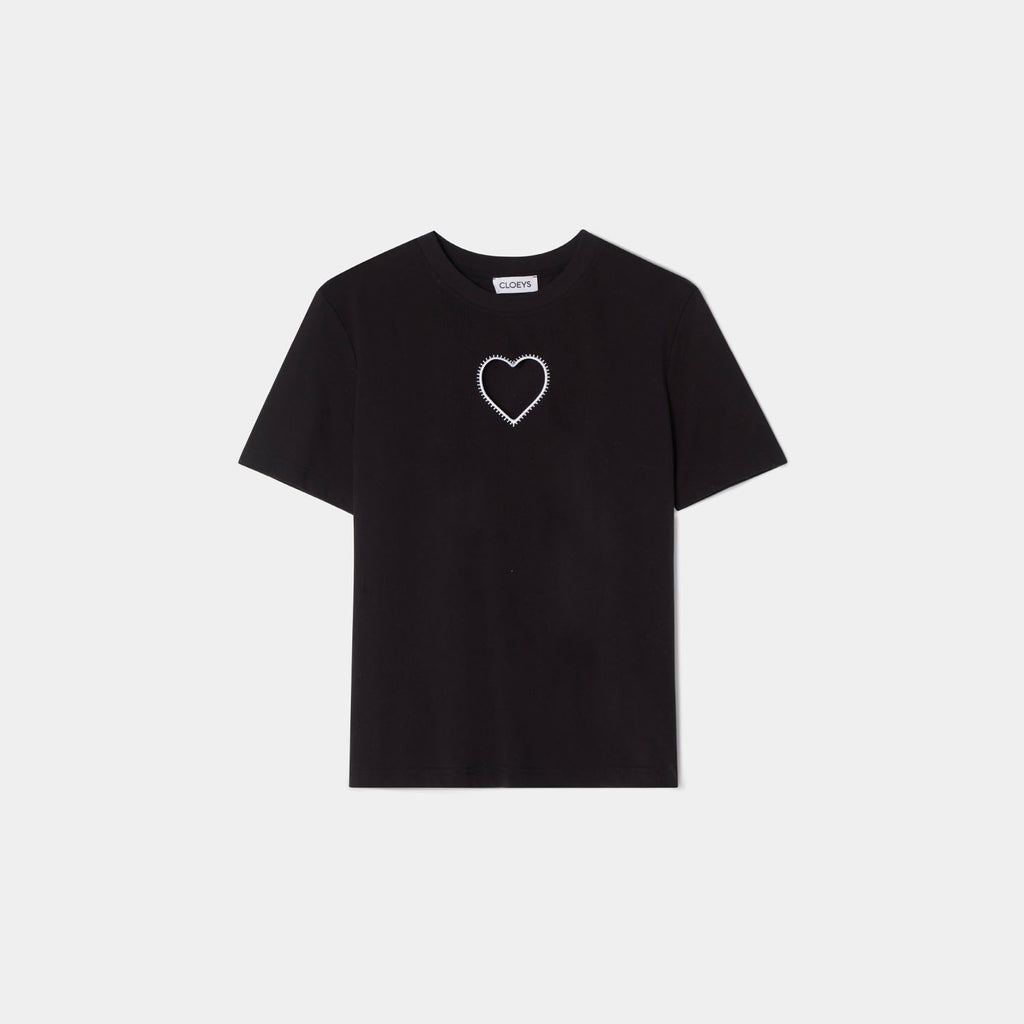 Heart T-shirt Black