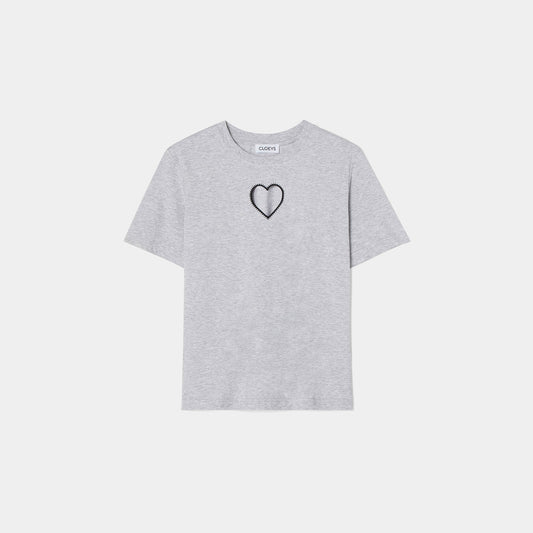 Heart T-shirt Grey