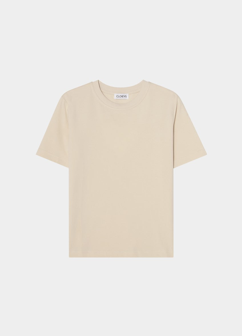 Heart at Back T-shirt Beige