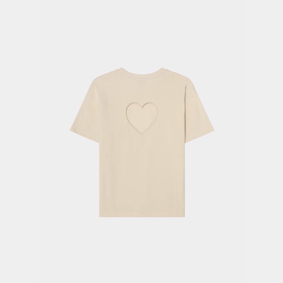 Heart at Back T-shirt Beige