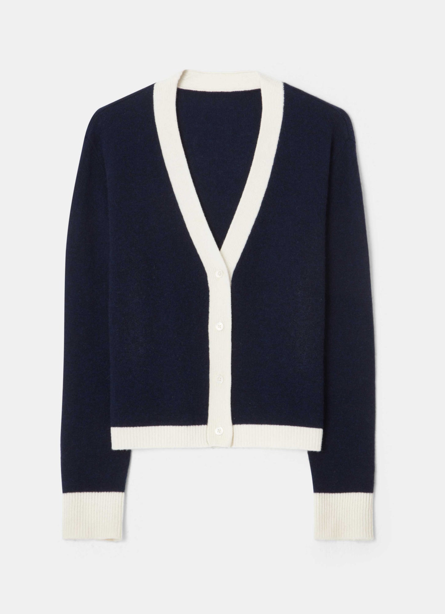 Colourblock Cardigan Blue & White