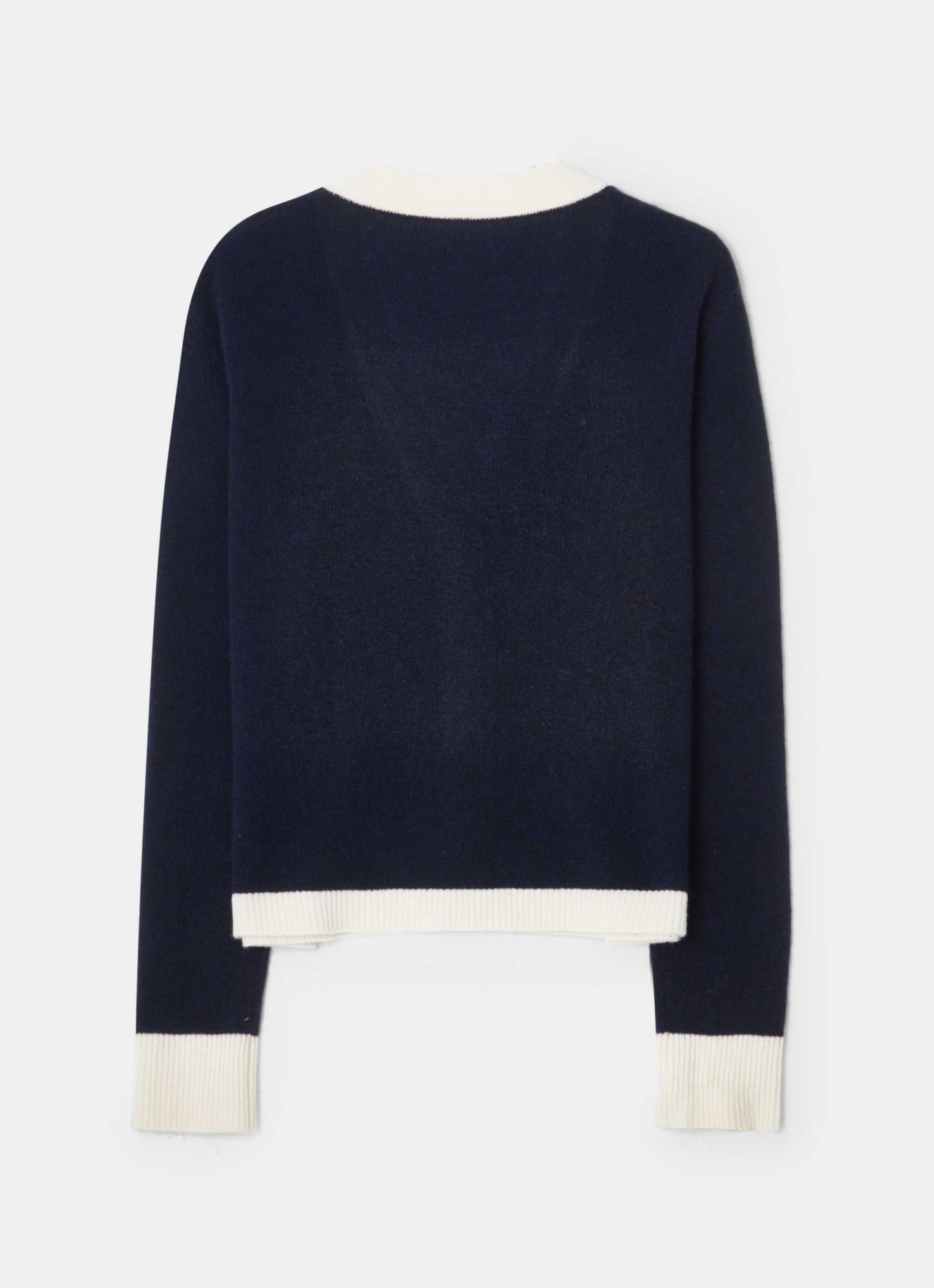 Colourblock Cardigan Blue & White