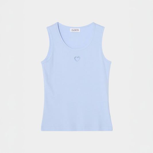 Heart Tank Top Light Blue