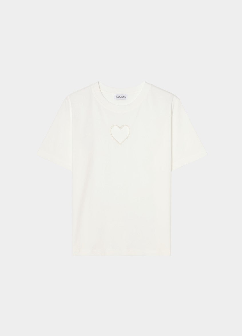 Heart T-shirt White