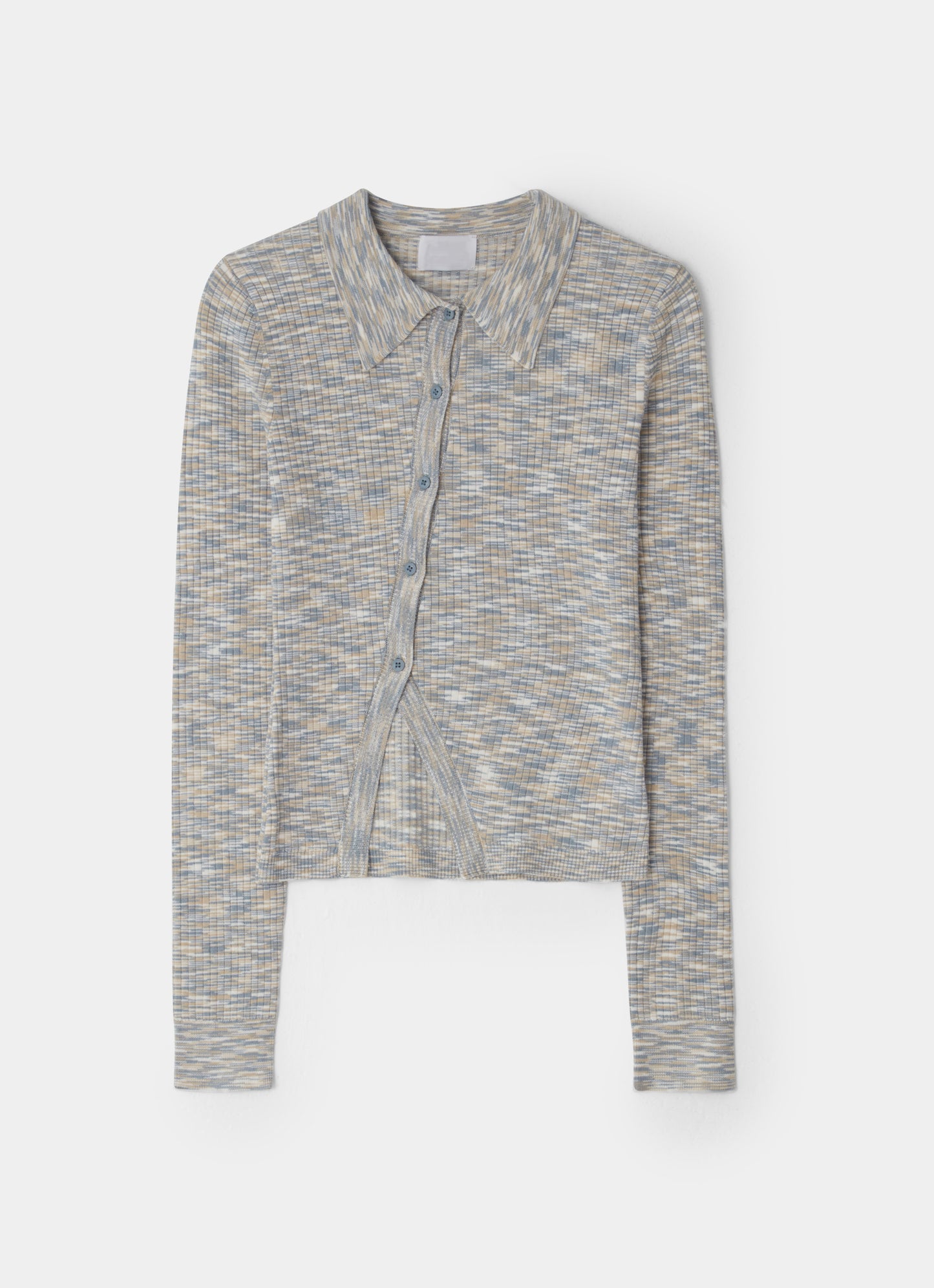 Space Dye Diagonal Cardigan Blue