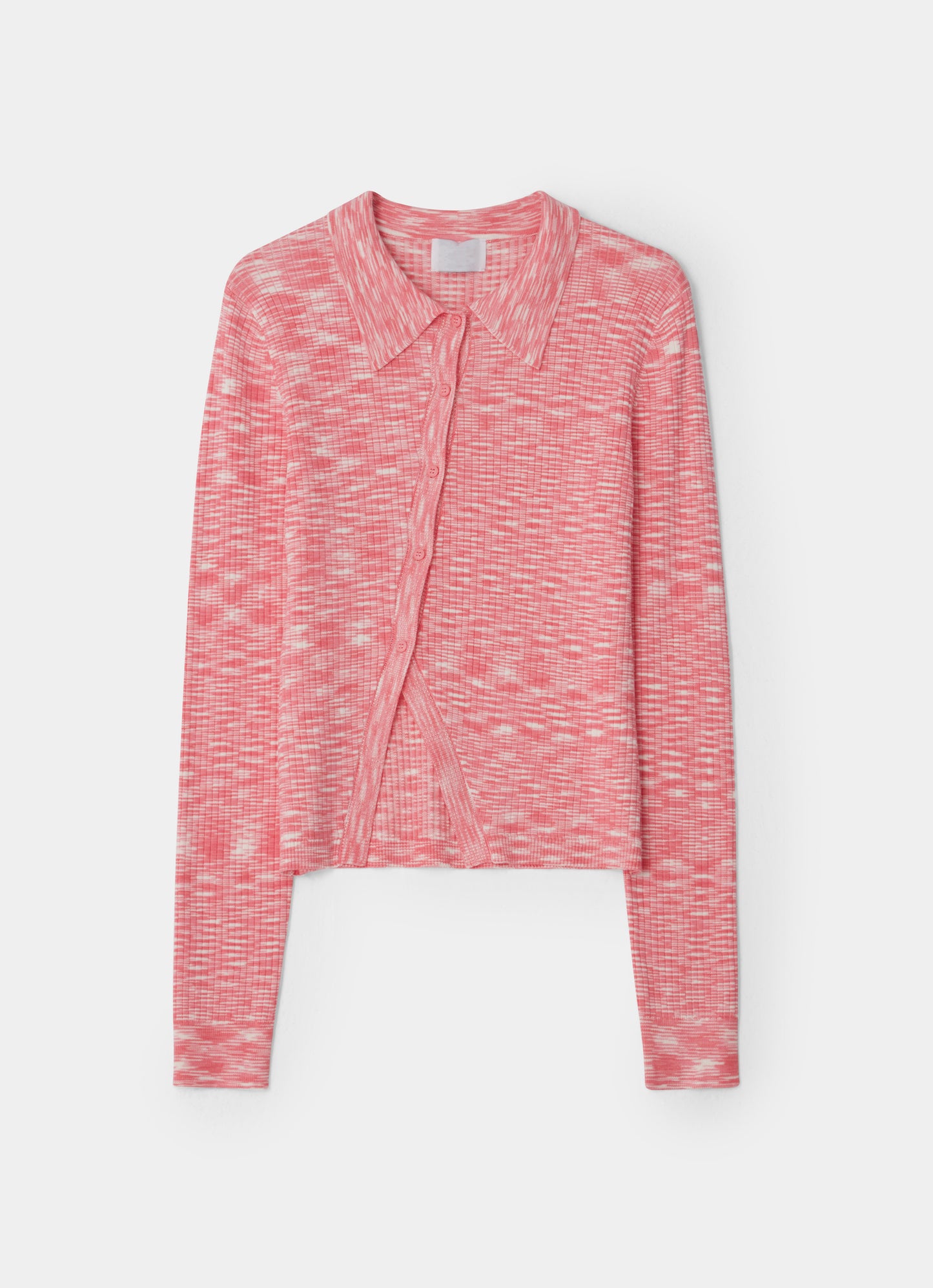 Space Dye Diagonal Cardigan Pink