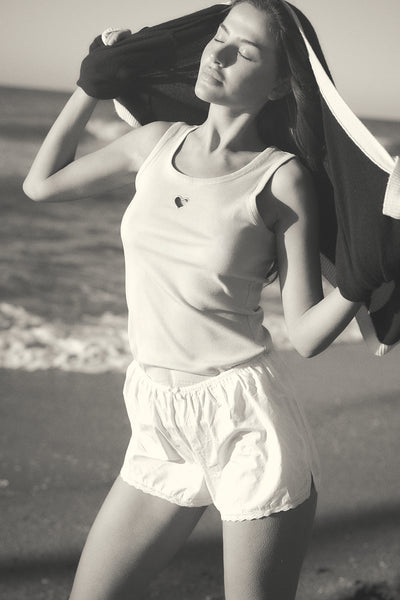 Heart Tank Top White