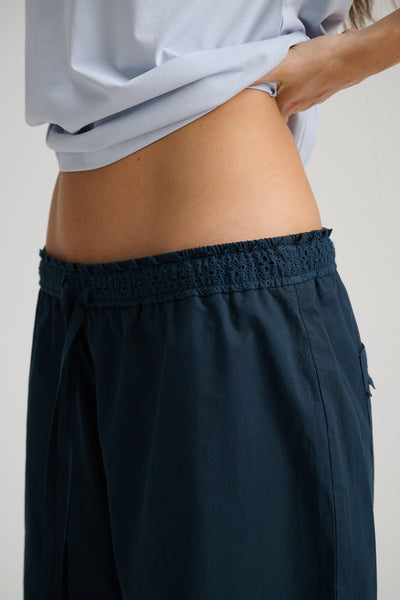 Broderie Pants Navy