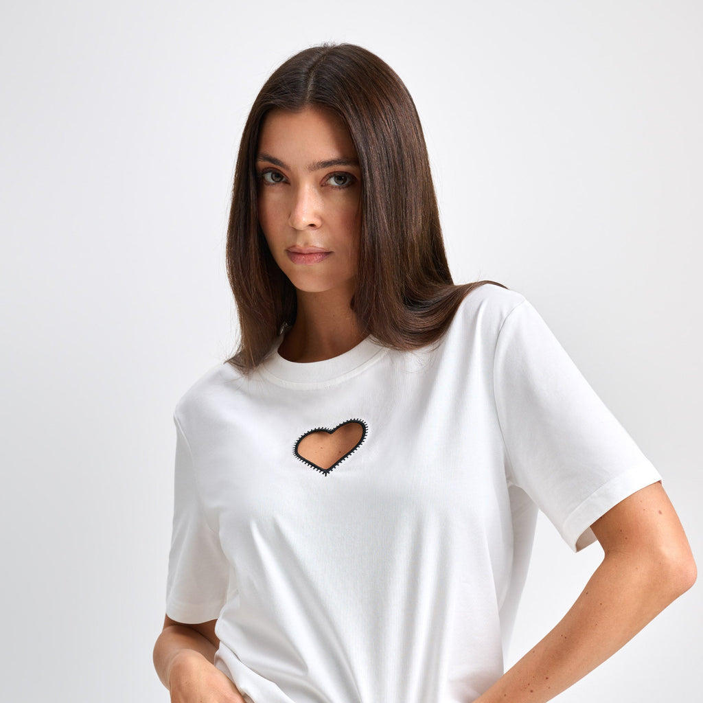 Heart T-shirt White