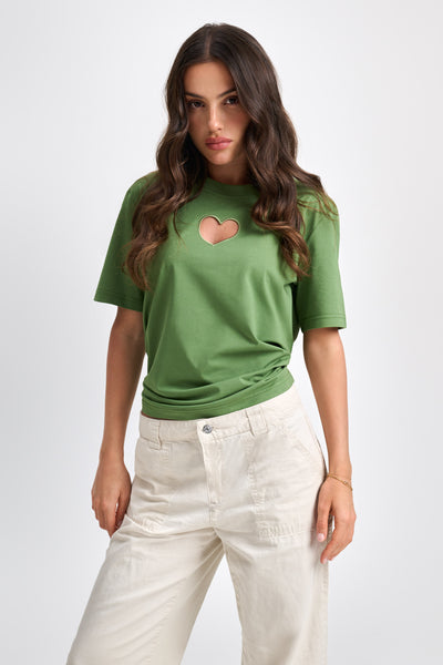 Heart T-shirt Green