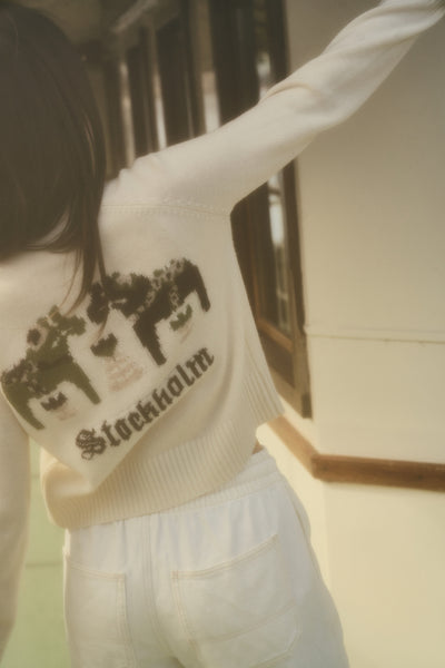 City Sweater - Stockholm Intarsia white