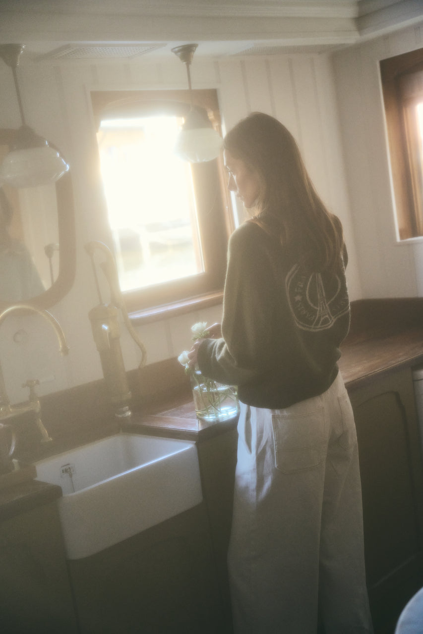 City Sweater - Paris Intarsia Green
