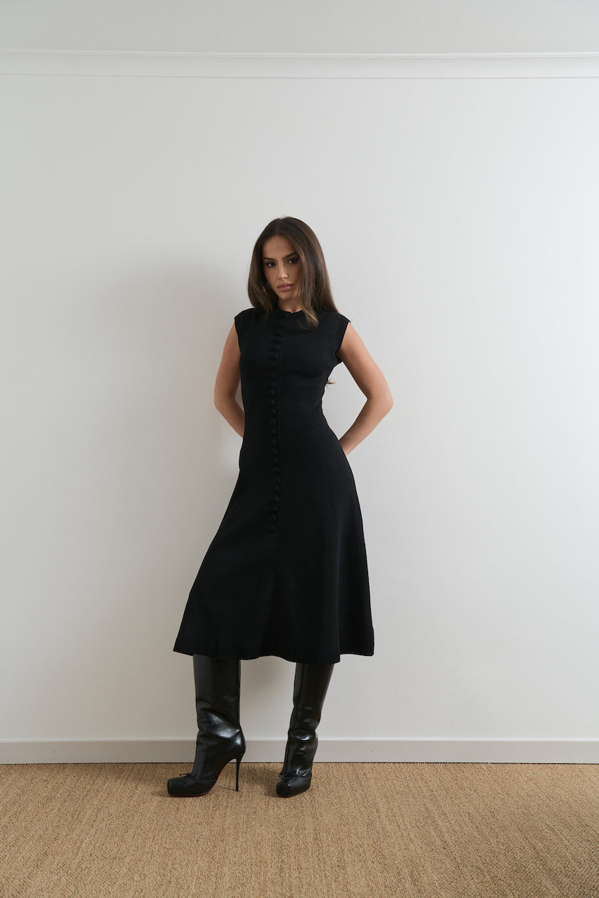 Knitted fitted dress