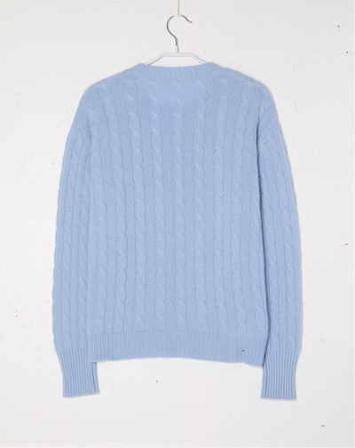 Cable knit sweater blue