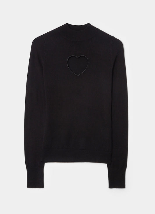 Heart sweater Black