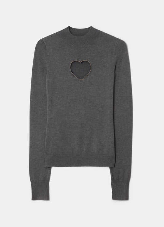 Heart sweater Dark Grey